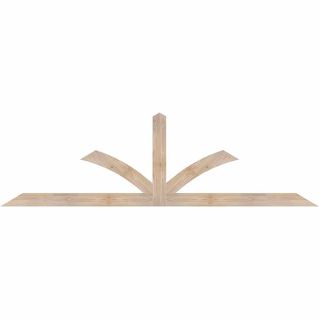 Ekena Millwork Richland Smooth Timber Gable Bracket, Douglas Fir, 84"W x 24"H x 1 1/2"D x 3 1/2"F, 7/12 Pitch GBW084X24X0204RIC00SDF